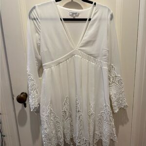 Lucy Paris White Dress with Black Accent